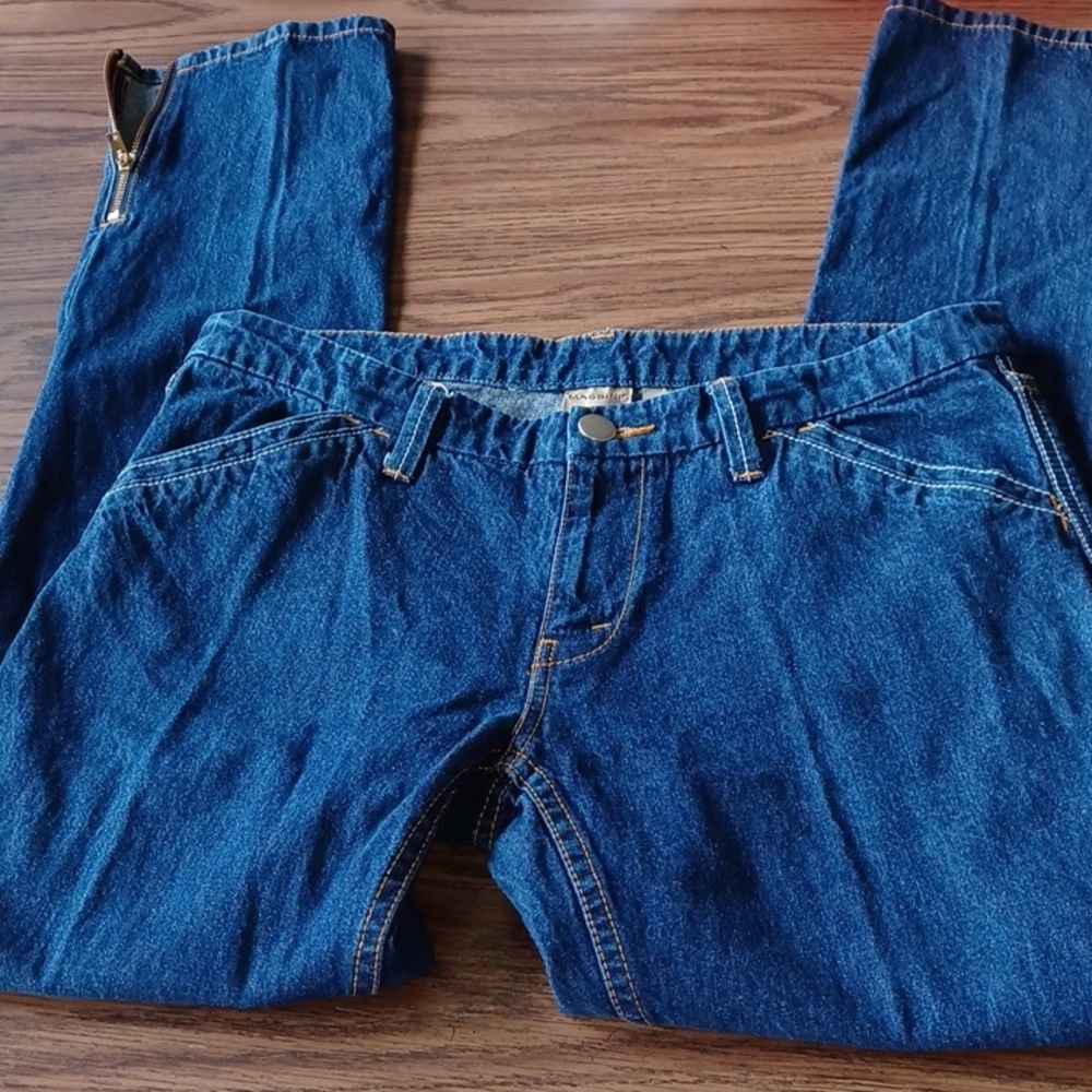 Massini Ankle Blue Jeans Mid-Rise Zip Ankles Size 8